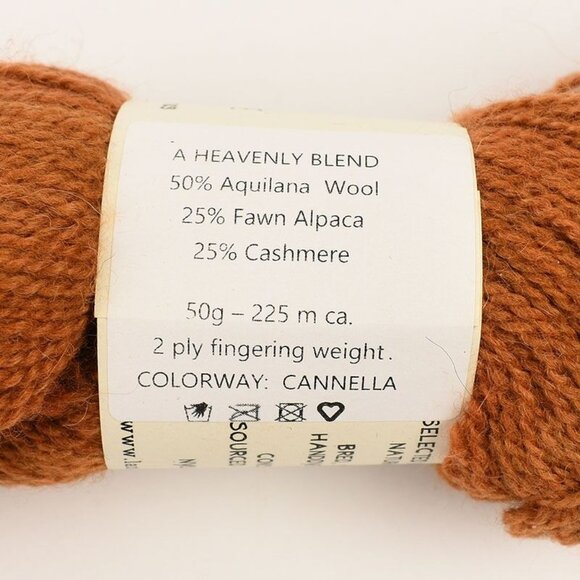 Lanivendole Italian Yarn & Fibres Fingering Wool Alpaca Cashmere Blend Cannella - Picture 2 of 2